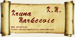 Kruna Markčević vizit kartica